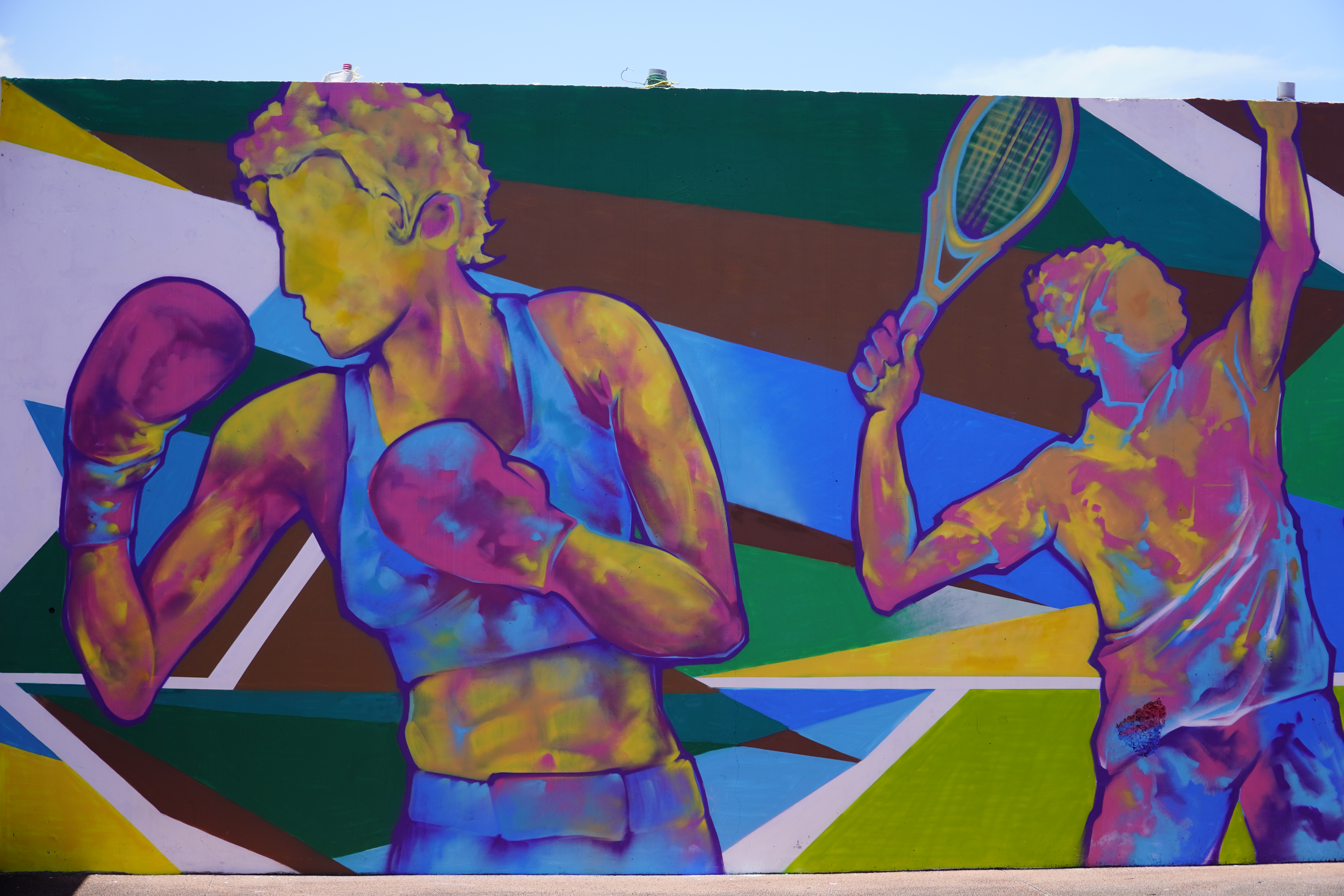 Fresque murale du Complexe Sportif Gaël Monfils